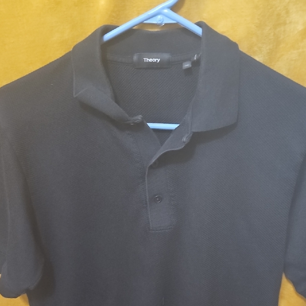 Theory Men's Black Polo Shirt